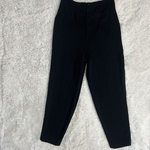 Matsuda Nicole Tokyo Vintage Rare High-Rise Black Wool Pants Lace-up bac… - Picture 1 of 16